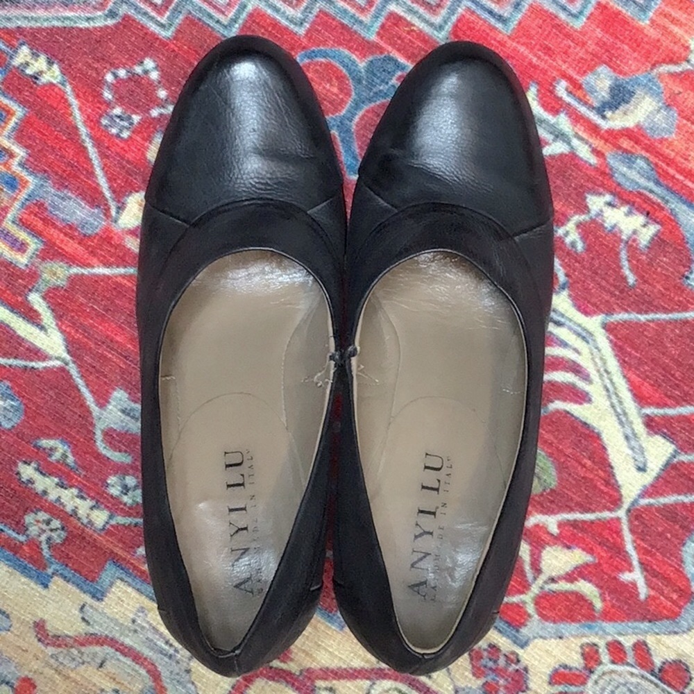 Anyi Lu Navy Leather Pumps Handmade in Italy 🇮🇹 Sz.7 - Picture 10 of 10